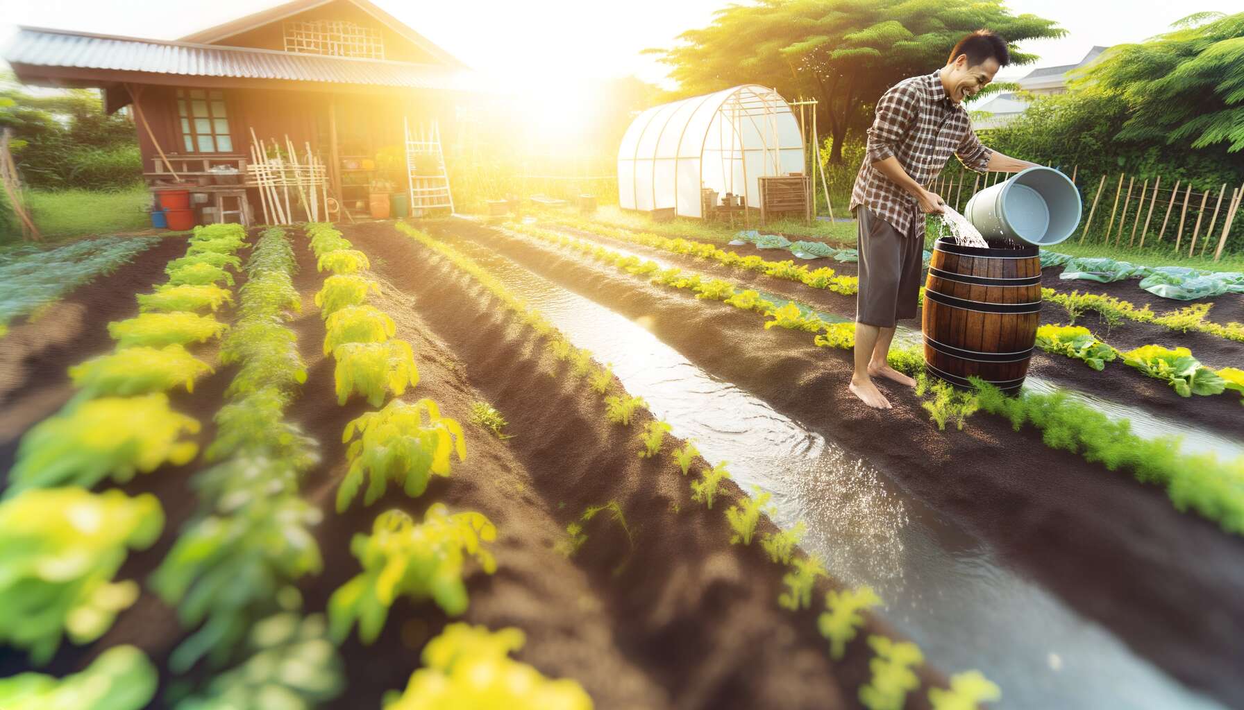 Économiser l'eau au jardin potager