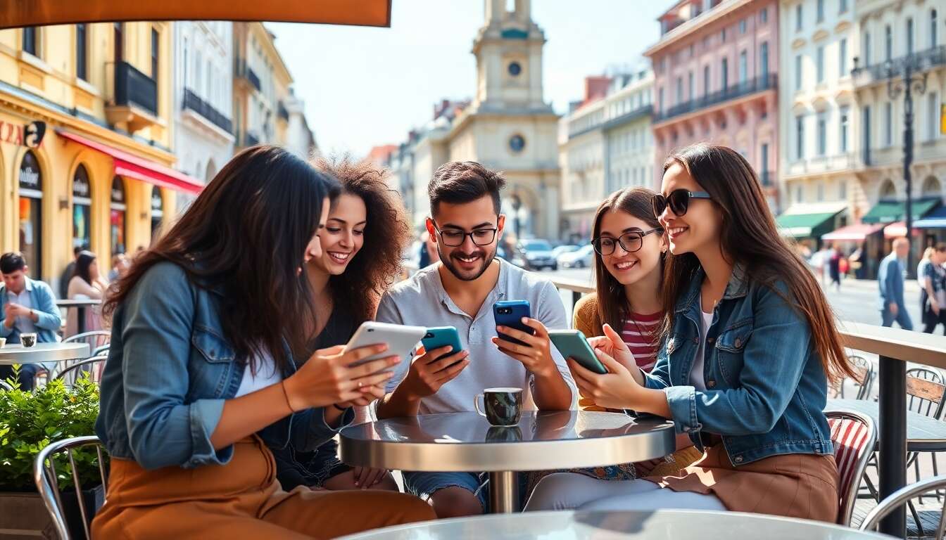 Gardez le contact et partagez votre voyage en temps réel Gardez le contact et partagez votre voyage en temps réel